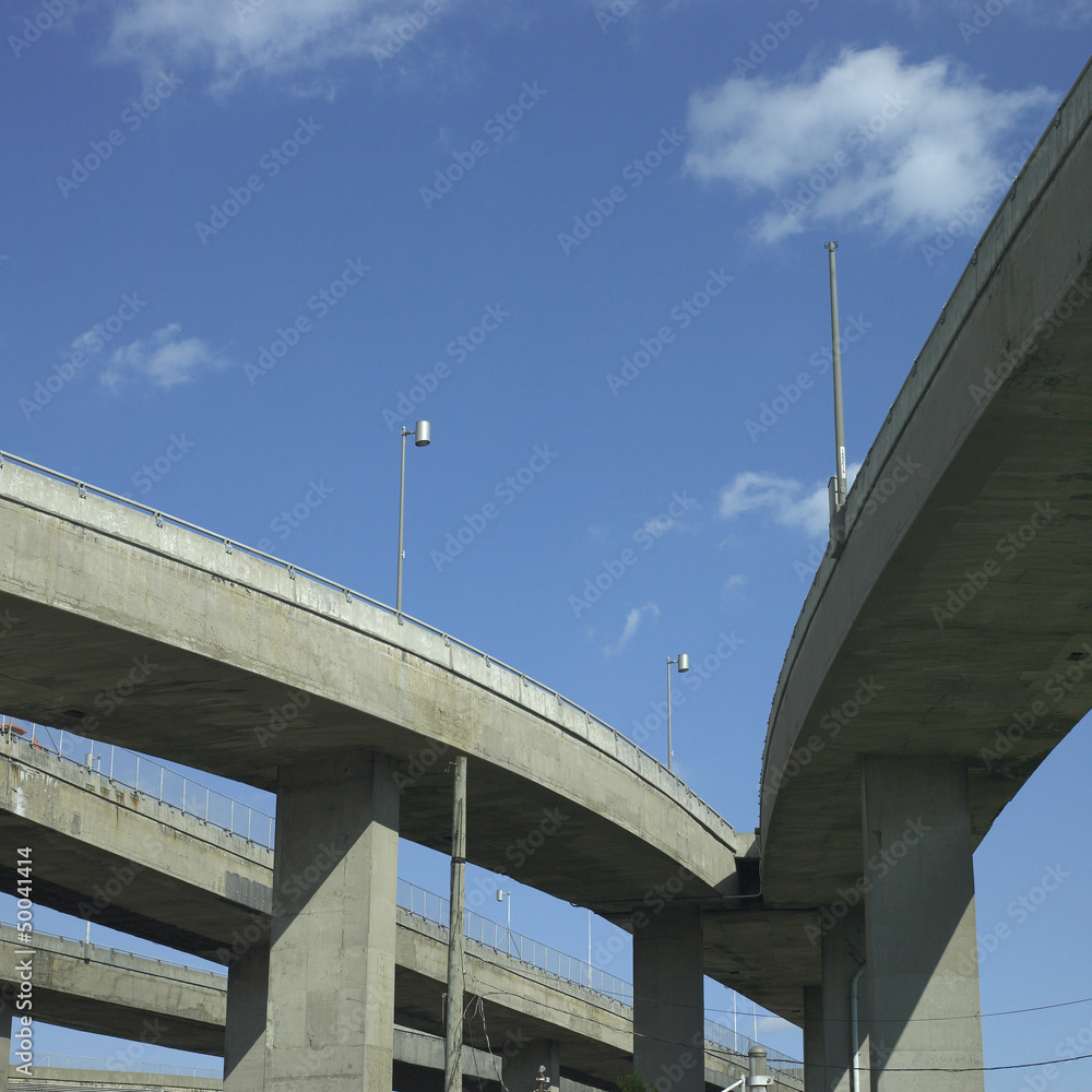 Naklejka premium Concrete Highway Viaducts