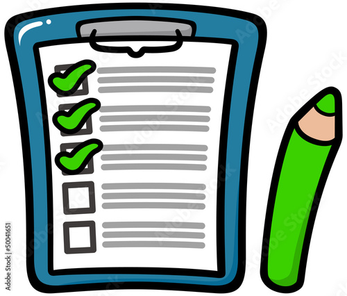 Clipboard with Checklist