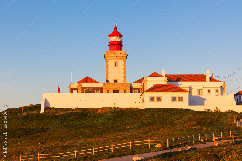 Lighthouse of Cabo da Roca at Sunset Light