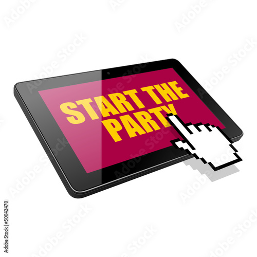 tablet mauszeiger finger start the party I
