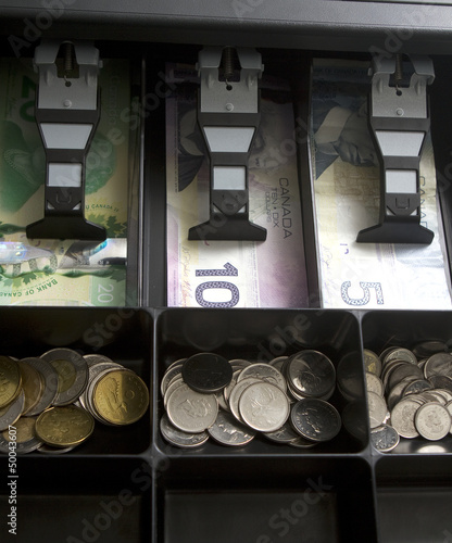 Canadian Money In Drawer