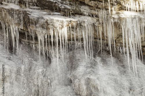 textura de una cascada de hielo