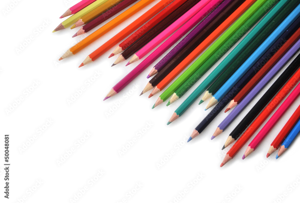 Colored pencils for kid background