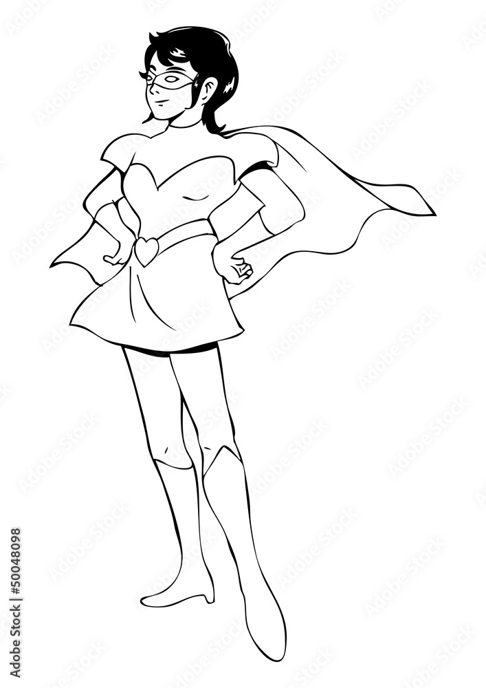 female superhero body template