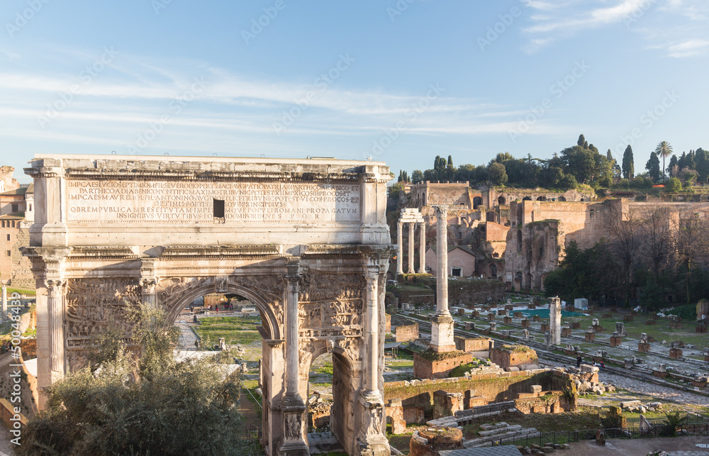 View of details of Ancient Rome