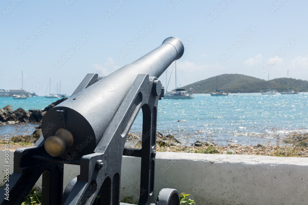 Old cannon in Charlotte Amalie St Thomas
