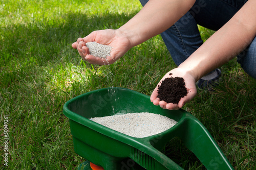 Fertilizing Lawn