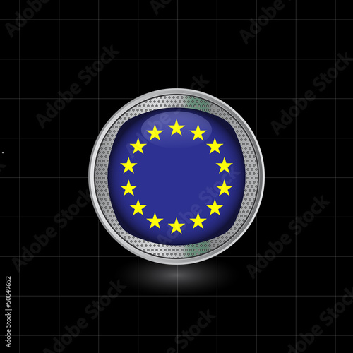 Metallbutton Europa Flagge