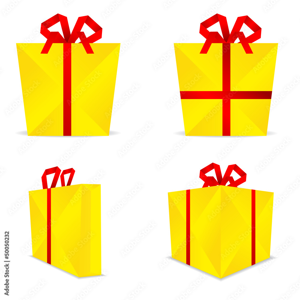 easy to edit vector illustration of origami gift easy to edit vector illustration of origami gift