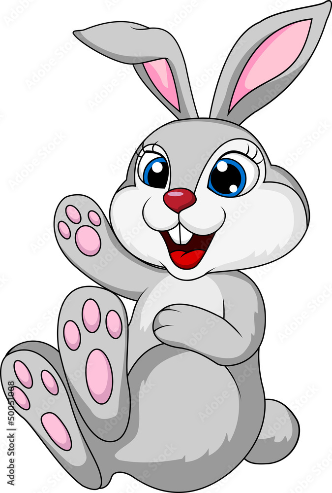 Cute rabbit bunny sitting