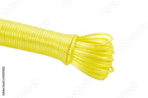 rope for drying of clothing on a white background, isolated