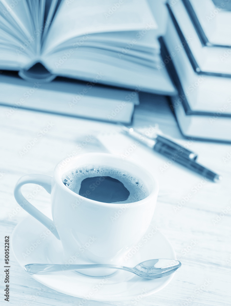 coffee and note coffee and note