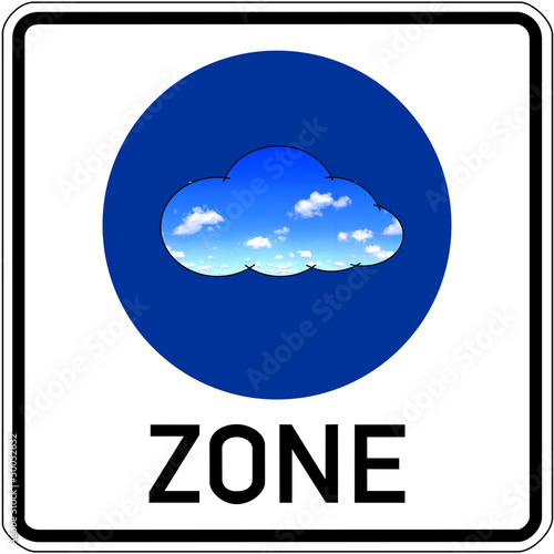 Cloud Compiting, VDI, virtual Desktop, Straßenschild, Zone