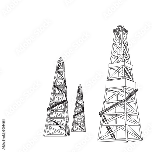 Oil rig backdrop for your text