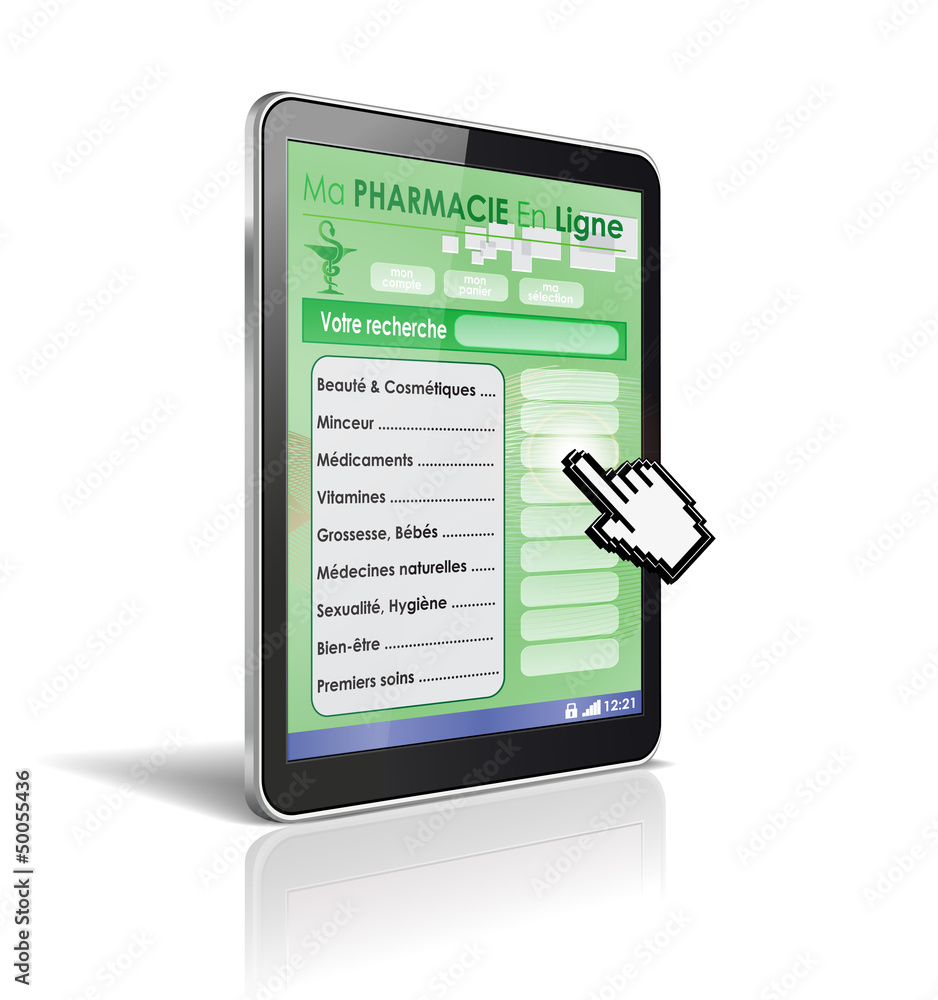 tablette tactile 3d : pharmacie en ligne