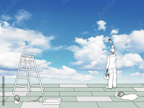 空を描くペインター