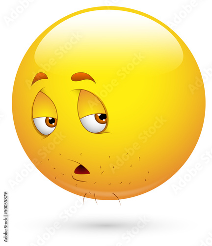 Smiley Vector Illustration - Tired Face