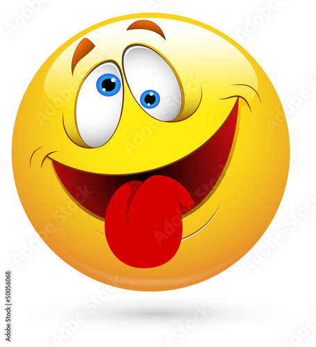 Smiley Vector Illustration - Tongue Out