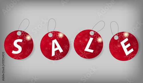 Set of Christmas Sale Tags. Vector illustration