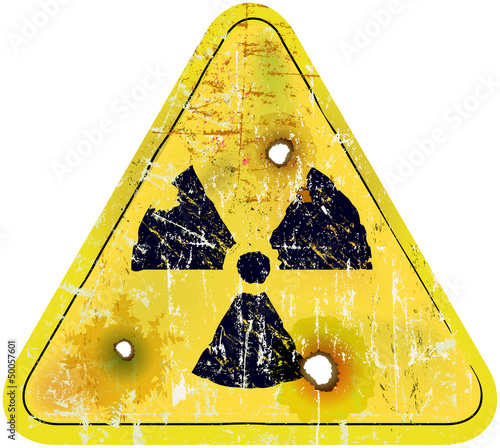 radiation sign, nuclear power warning sign