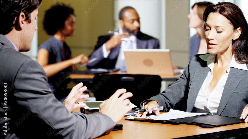 Multi Ethnic Meetings Business Atrium Multi Ethnic Meetings Business Atrium
