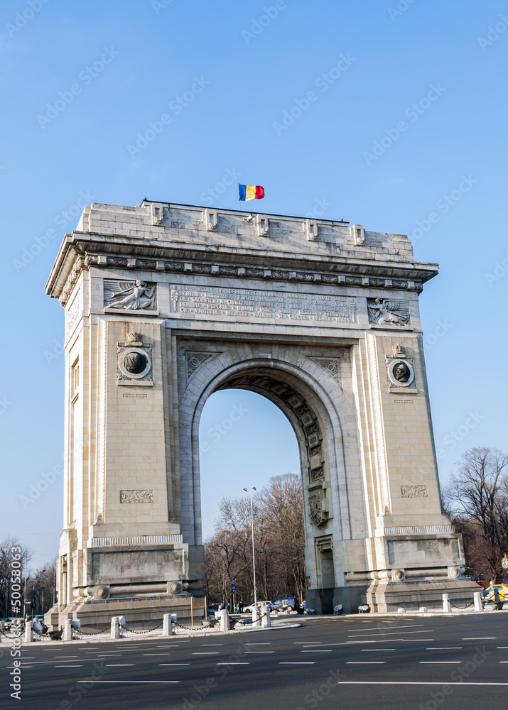 Fototapeta premium Triumph Arch - landmark in Bucharest
