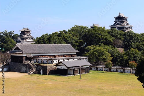 熊本城　天守閣群と南大手門