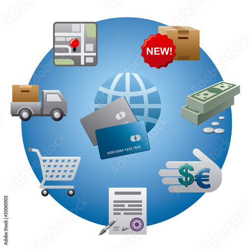 shopping icon set