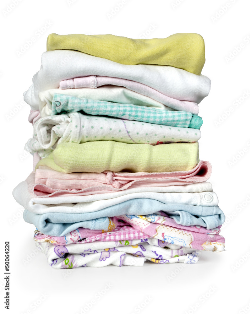 stack of clothing isolated on white stack of clothing isolated on white