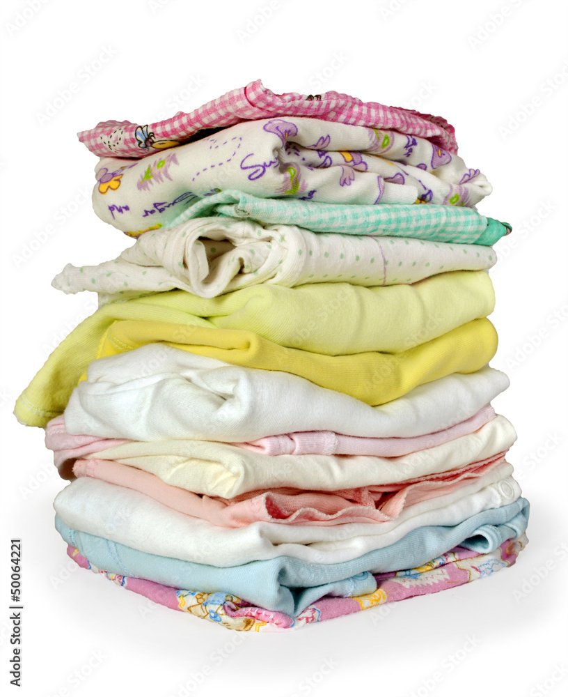 Stack of clothes isolated on white background Stack of clothes isolated on white background