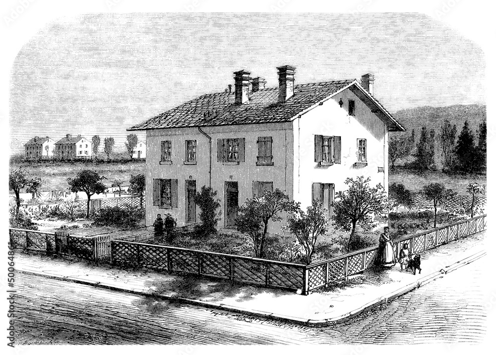 4 Families House_WorkersHousingEstate_Cité Ouvrière_19th century