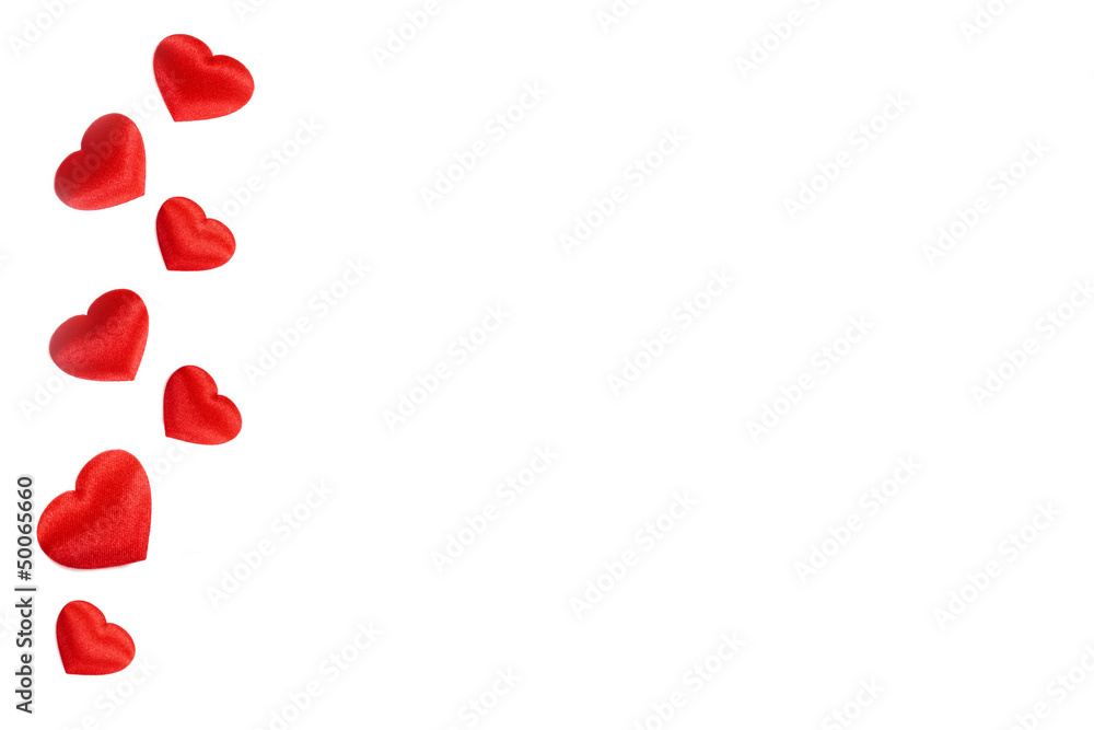 white background with red hearts satin white background with red hearts satin