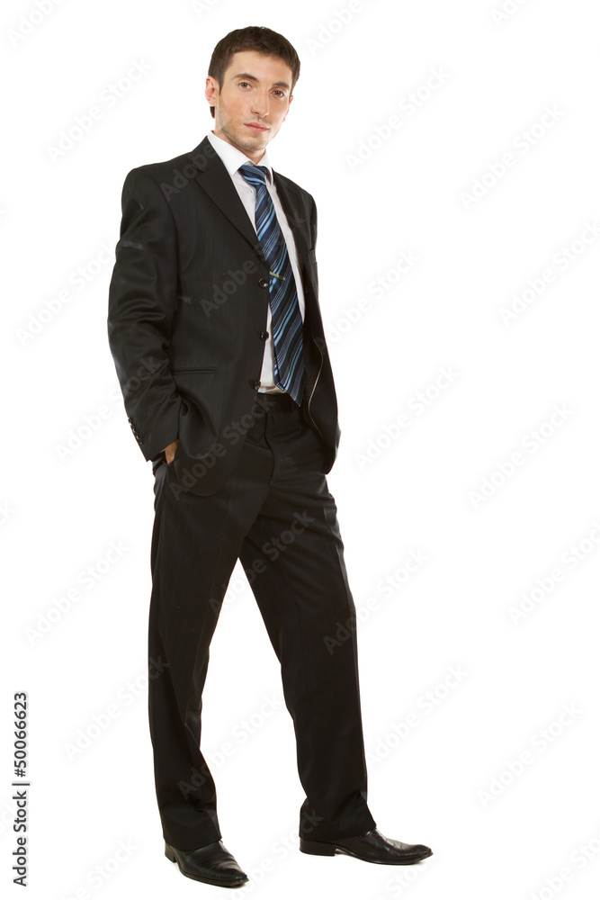 businessman posing in a suit isolated in white businessman posing in a suit isolated in white