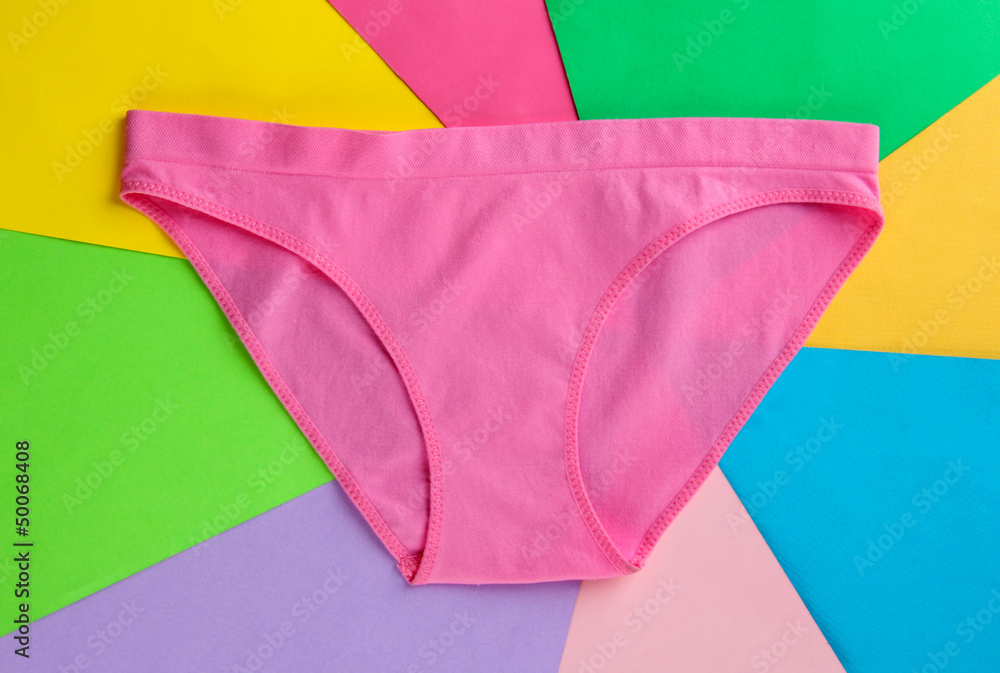 Womans panties, on bright background Womans panties, on bright background