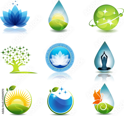 Nature and health care symbols