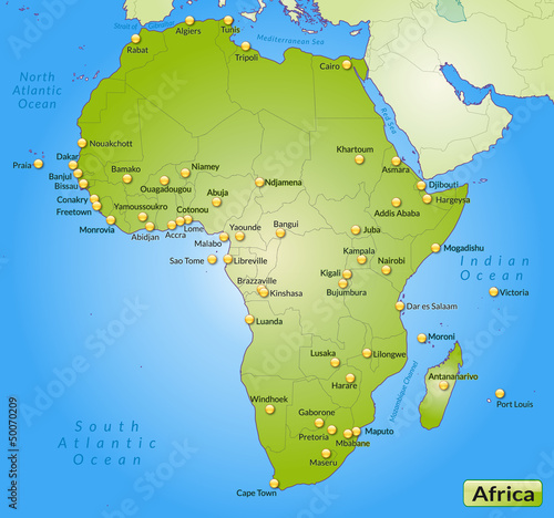   bersichtskarte von Afrika