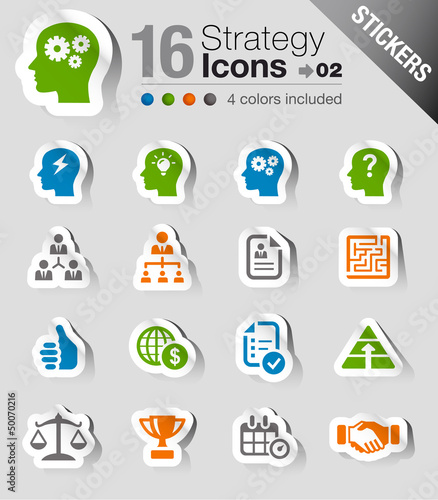 Stickers - Business strategy and management icons