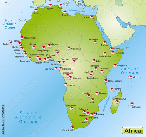 Übersichtskarte von Afrika