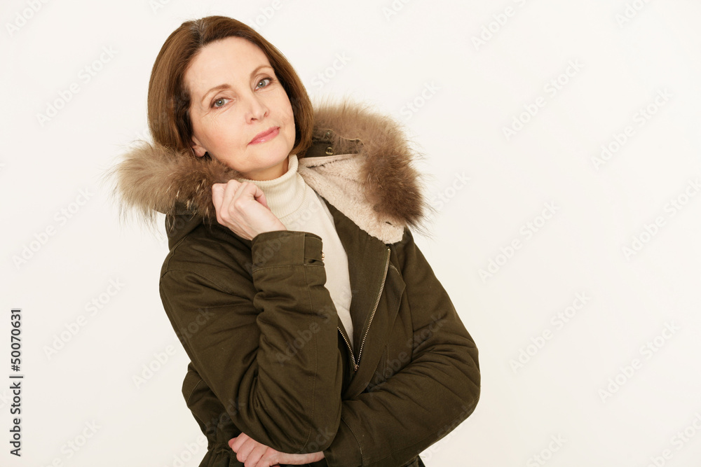 attraktive Dame im Witerlook attraktive Dame im Witerlook