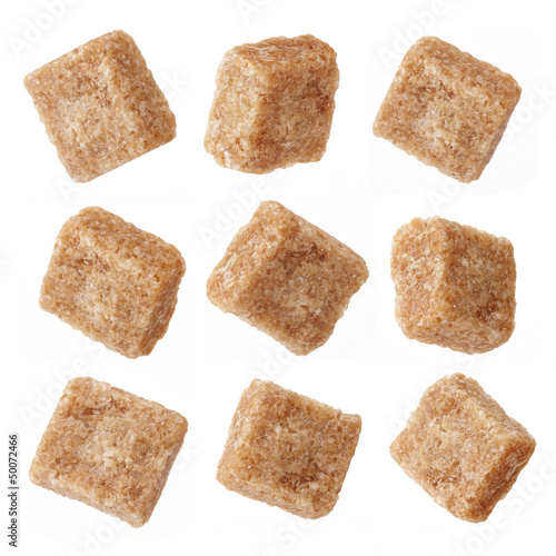 various brown sugar cubes