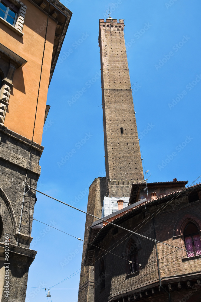 Asinelli tower. Bologna. Emilia-Romagna. Italy.