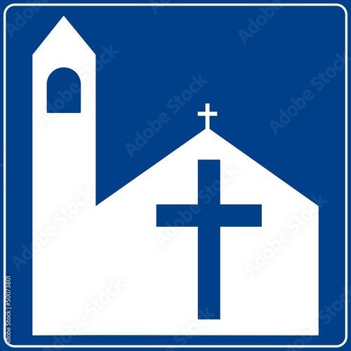 CARTELLO INDICATORE LUOGO DI CULTO