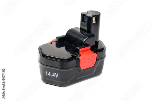 Black Screwdriver Battery isolated  on  white background