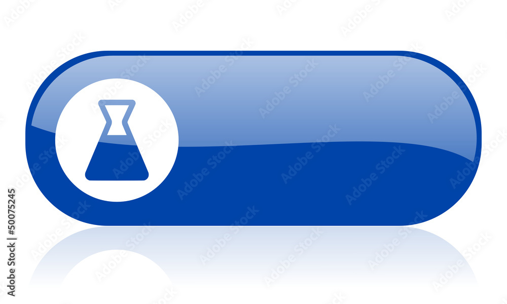 chemistry blue web glossy icon chemistry blue web glossy icon