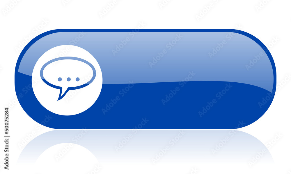 forum blue web glossy icon