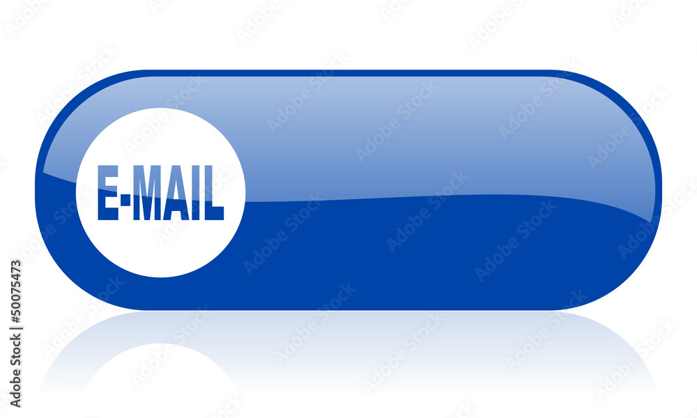 mail blue web glossy icon mail blue web glossy icon
