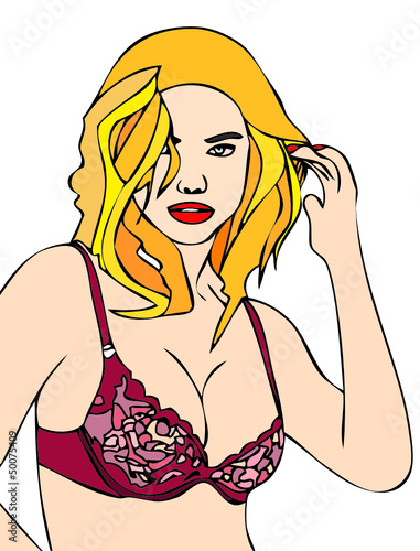 Ragazza in reggiseno