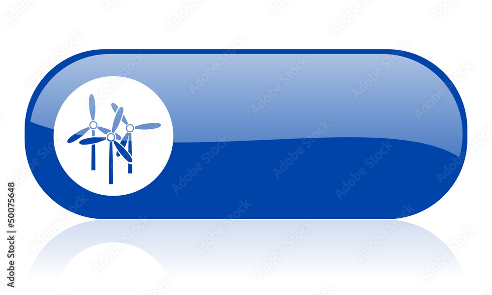 windmill blue web glossy icon