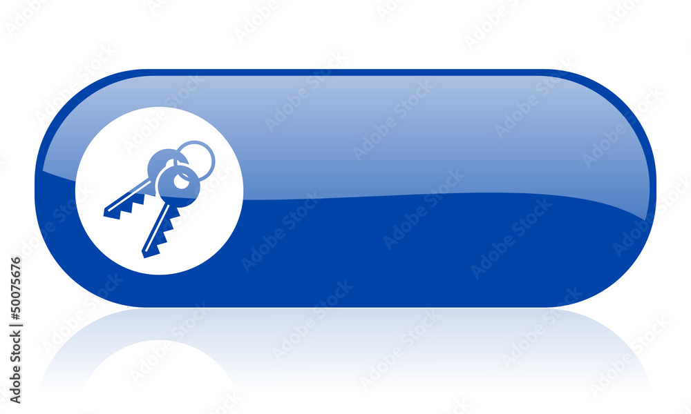 keys blue web glossy icon