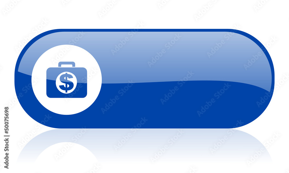 financial blue web glossy icon